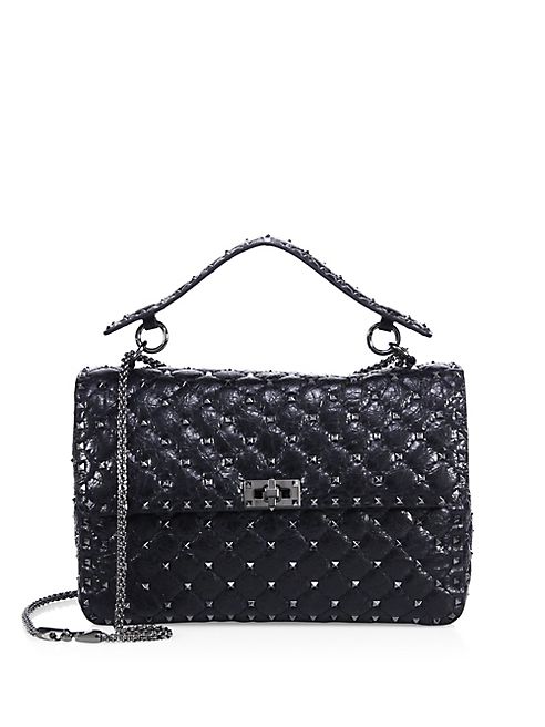 Valentino - Rockstud Spike Large Quilted Leather Chain Shoulder Bag