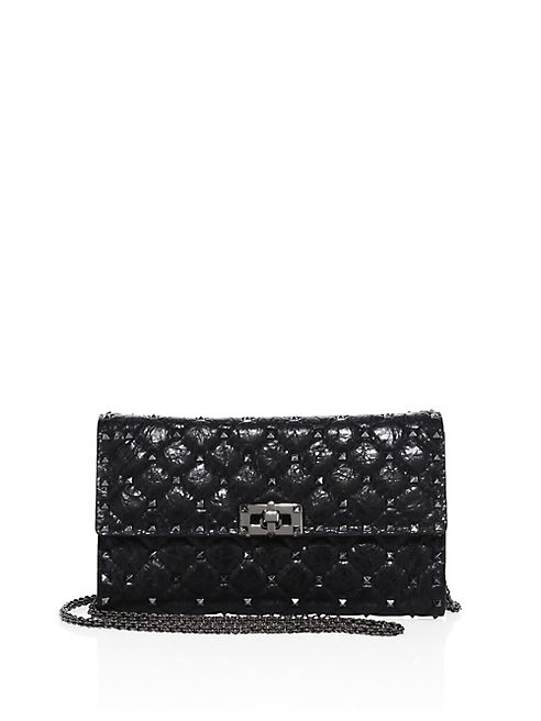 Valentino - Rockstud Spike Suede Shoulder Bag