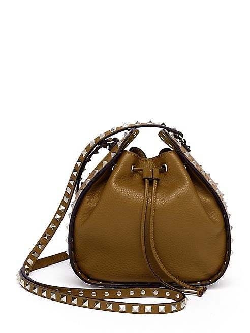 Valentino - Rockstud Leather Bucket Bag