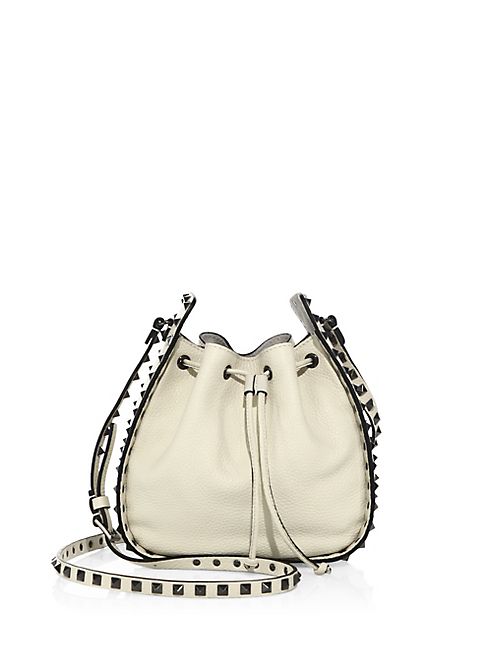 Valentino - Rockstud Leather Bucket Bag