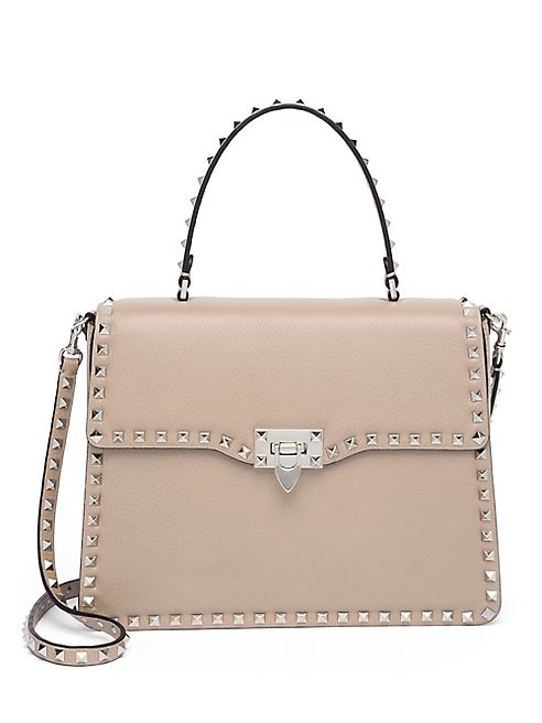 Valentino - Rockstud Leather Top-Handle Satchel