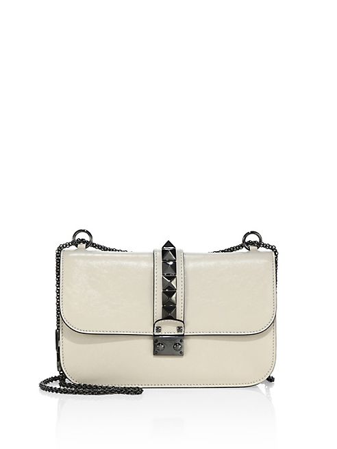 Valentino - Medium Lock Leather Shoulder Bag