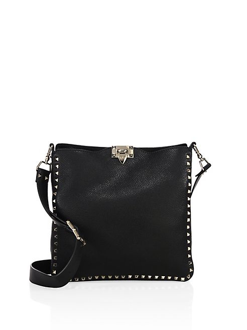 Valentino - Rockstud Large Leather Hobo Bag