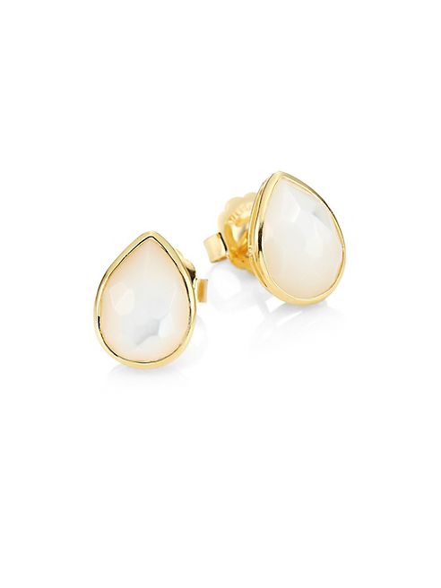 IPPOLITA - Rock Candy® Mother-Of-Pearl & 18K Yellow Gold Pear Stud Earrings