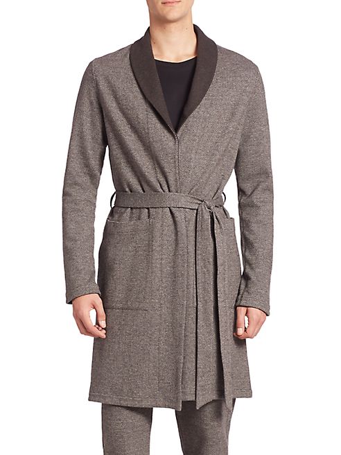 Hanro - Davide Herringbone Reversible Robe