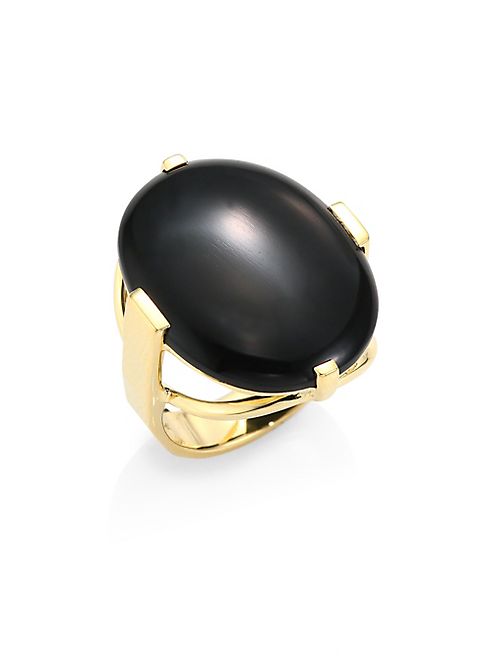 IPPOLITA - Polished Rock Candy® Black Onyx & 18K Yellow Gold Ring