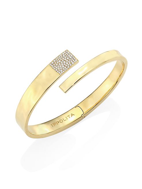 IPPOLITA - Senso? Diamond & 18K Yellow Gold Embrace Bangle