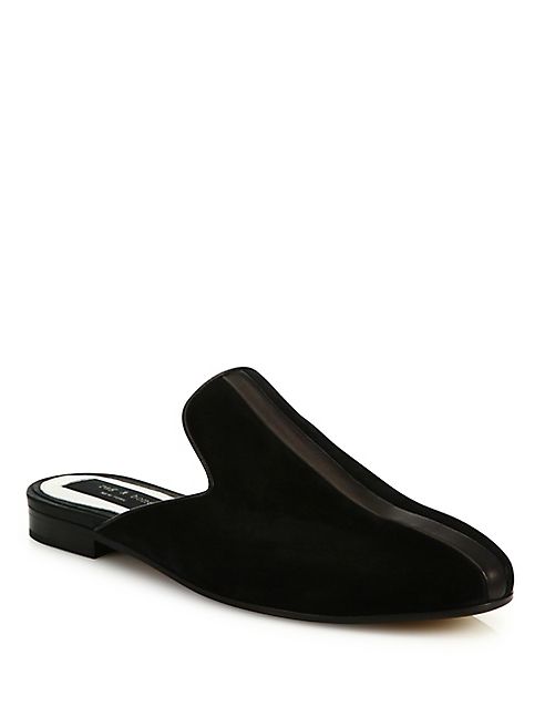 Rag & Bone - Savoy Suede & Leather Loafer Mules