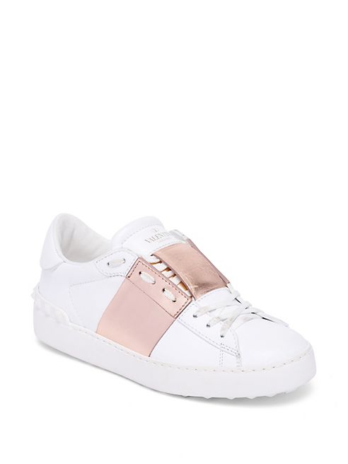 Valentino - Open Leather Sneakers