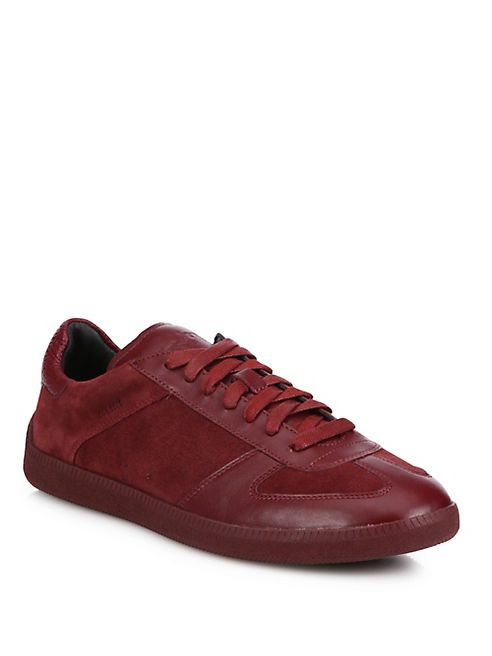 COACH - Suede & Leather Lace-Up Sneakers