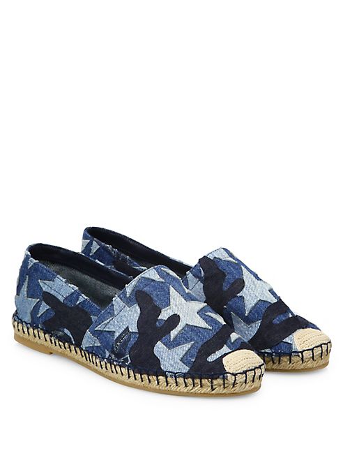 Valentino - Camo Star Denim Espadrille Flats