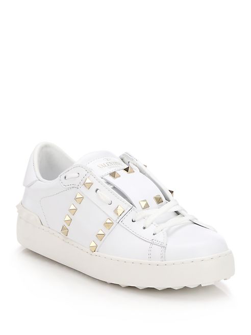 Valentino - Rockstud Leather Sneakers