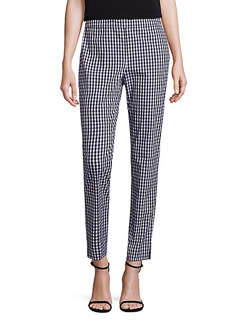 St. John - Gingham Skinny Emma Pants