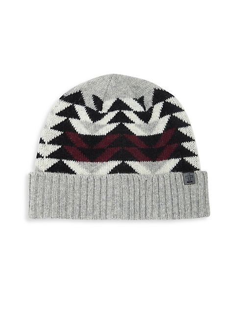 BICKLEY + MITCHELL - Lambswool Blend Colorblock Knit Beanie