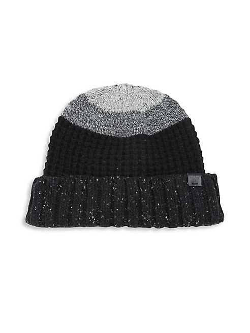 BICKLEY + MITCHELL - Lambswool Blend Colorblock Knit Beanie