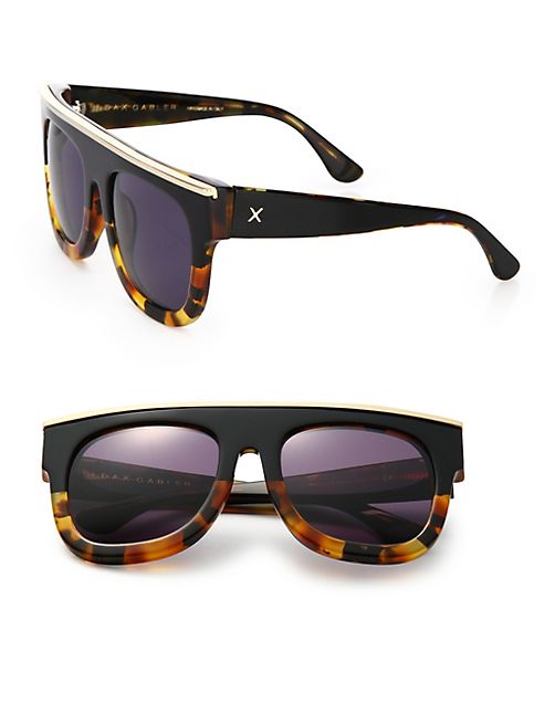 Dax Gabler - Oversized Rectangular Tortoise Shell Sunglasses