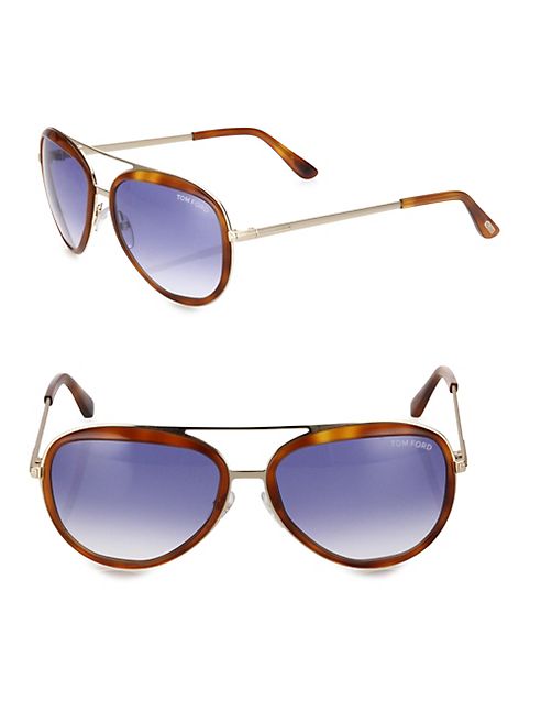 Tom Ford Eyewear - 58MM Gradient Aviator Sunglasses