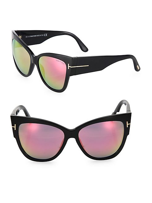 Tom Ford Eyewear - Anoushka 57MM Mirrored Cat Eye Sunglasses