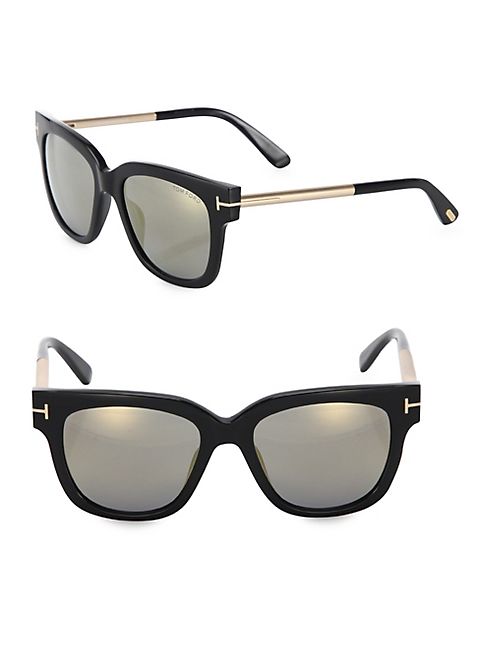 Tom Ford Eyewear - Tracy 53MM Mirrored Soft Square Sunglasses