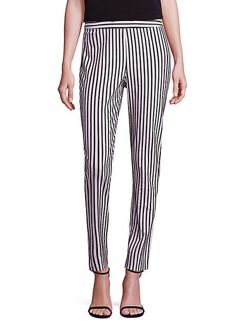 St. John - Cabana Stripe Cropped Denim Pants