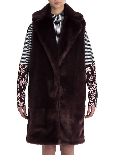 MSGM - Long Faux Fur Vest