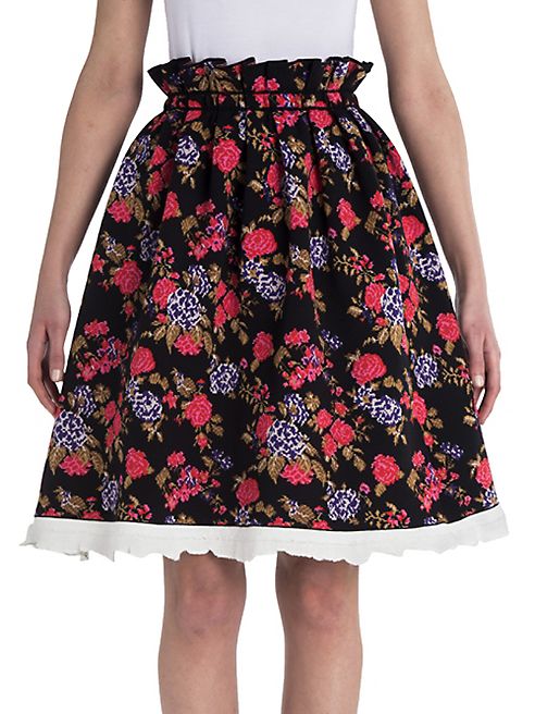 MSGM - Floral Printed Skirt