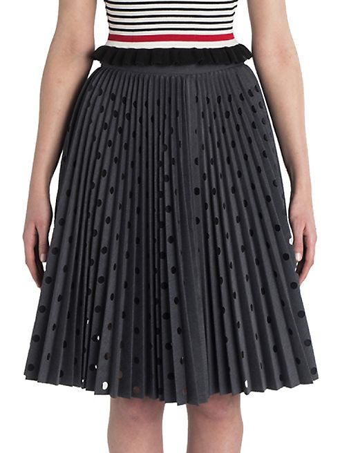 MSGM - Polka Dot Pleated Skirt