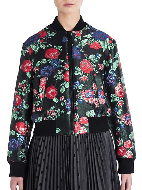 MSGM - Floral-Print Bomber Jacket