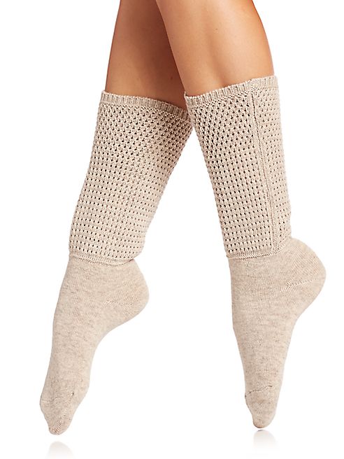 Natori Legwear - Honey Comb Knit Crew Socks