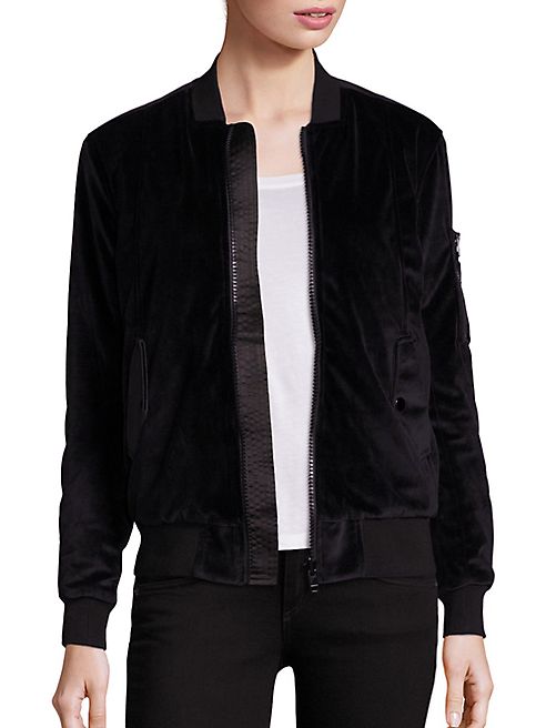 John + Jenn - Quincy Reversible Velvet Bomber Jacket