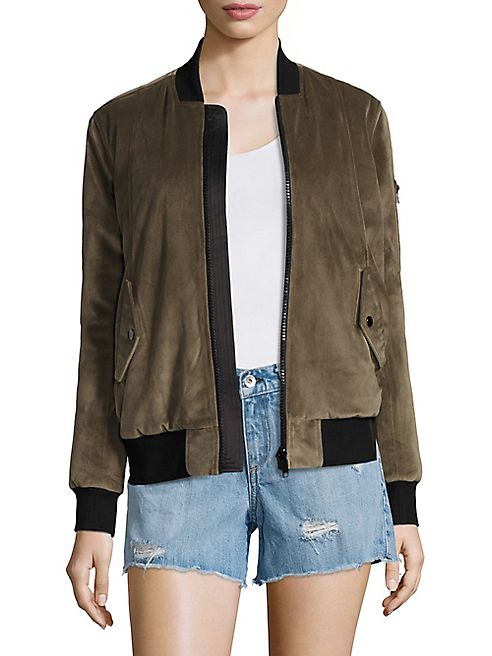 John + Jenn - Quincy Reversible Velvet Bomber Jacket