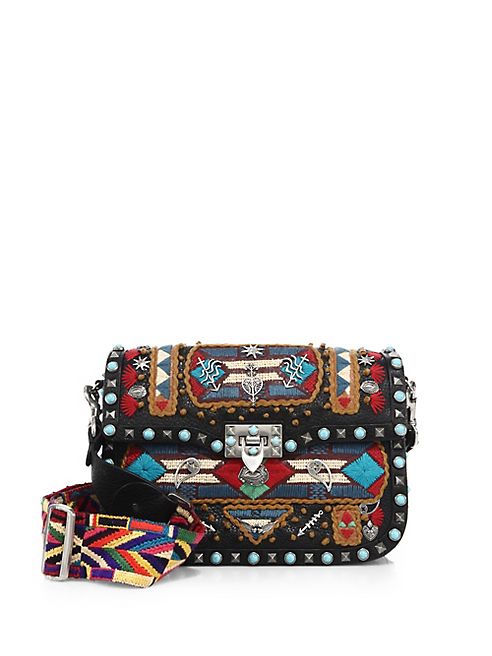 Valentino - Rockstud Rolling Glam Santeria Medium Guitar-Strap Shoulder Bag