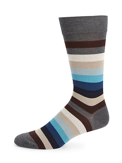 Marcoliani - Striped Pima Cotton Blend Socks