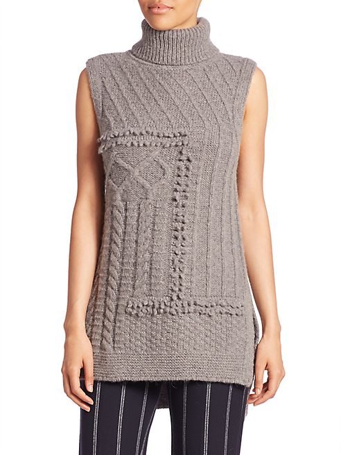 Derek Lam 10 Crosby - Rib Knit Alpaca & Wool Blend Sweater