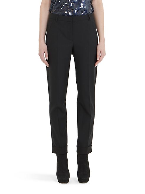 Carven - Solid Straight-Leg Pants