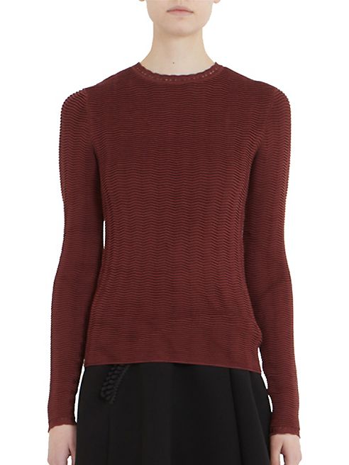 Carven - Textured Long Sleeve Top