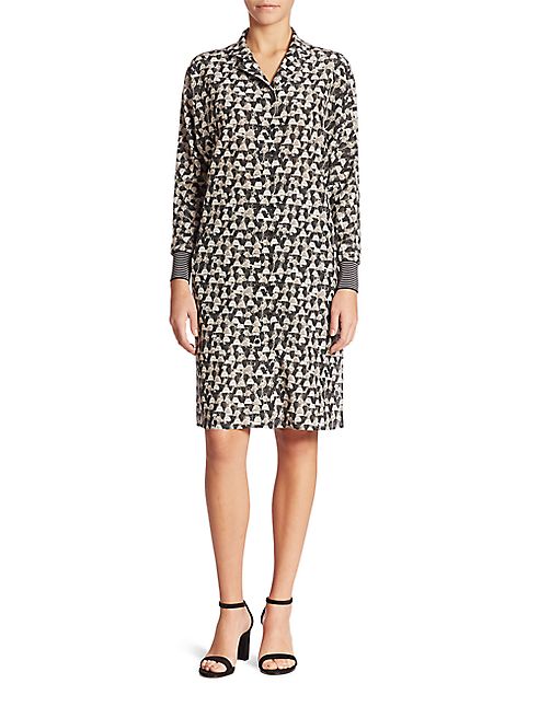 Akris - Large Ai Printed Silk Crepe Dress