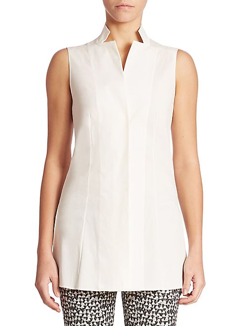 Akris - Cotton Poplin Tunic Blouse