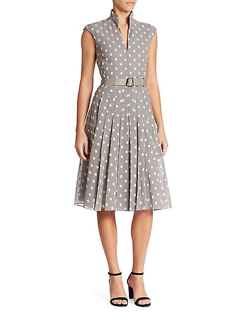 Akris - Cotton Voile Check Dress