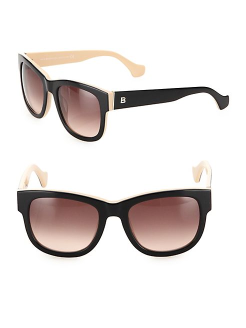 Balenciaga - 55MM Two-Tone Square Sunglasses