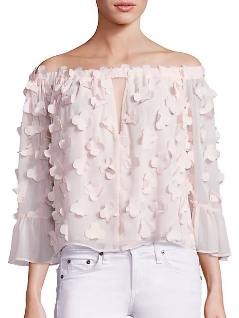 Alice McCall - Love Conquer 3D Flower Off-the-Shoulder Top