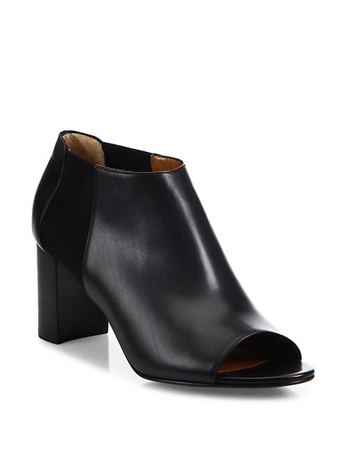 Aquatalia - Shaw Leather Open-Toe Booties