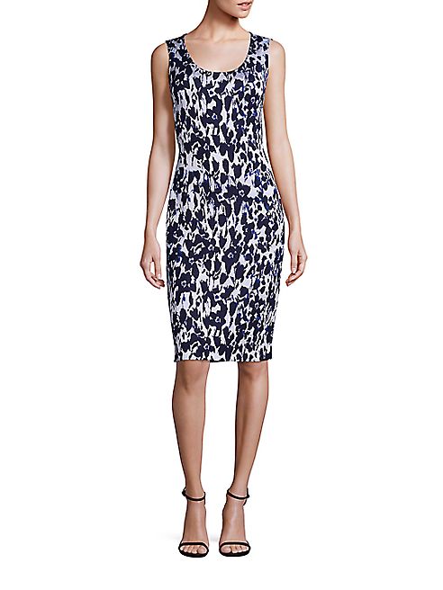 St. John - Blue Jasmine Floral Dress