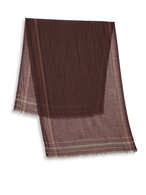 Brunello Cucinelli - Striped Cashmere Scarf