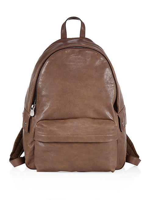 Brunello Cucinelli - Solid Leather Backpack