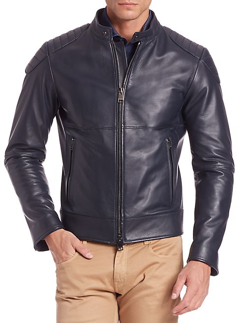 Pal Zileri - Long Sleeve Leather Jacket