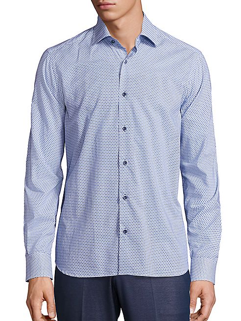 Saks Fifth Avenue Collection - Dotted Button-Down Shirt