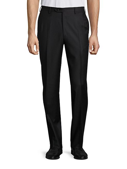 Brioni - Flannel Regular Fit Wool Trousers