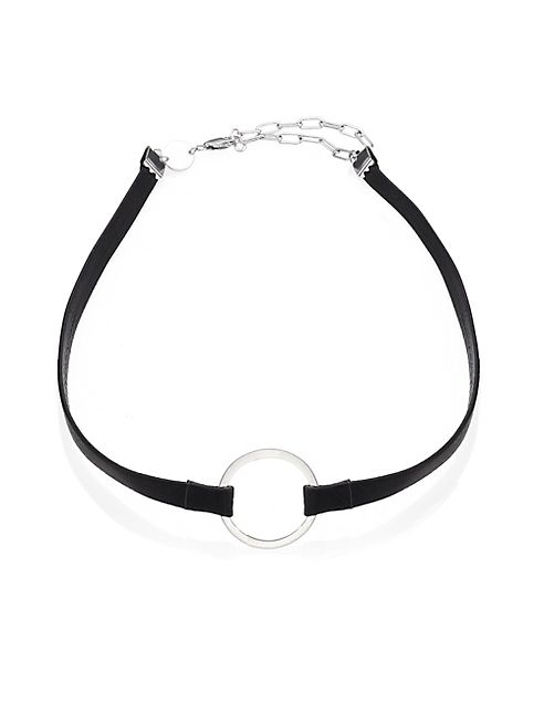 Jennifer Zeuner Jewelry - Ivy Harper Leather & Stainless Steel Choker