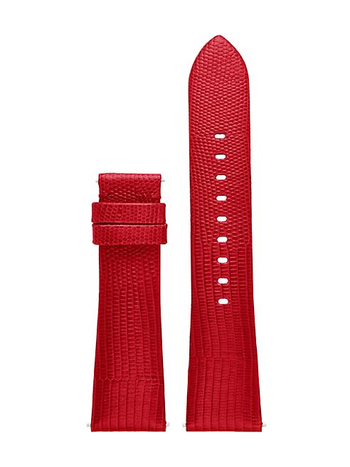 Michael Kors - Michael Kors AccessBradshaw Lizard-Embossed Leather Strap/Red